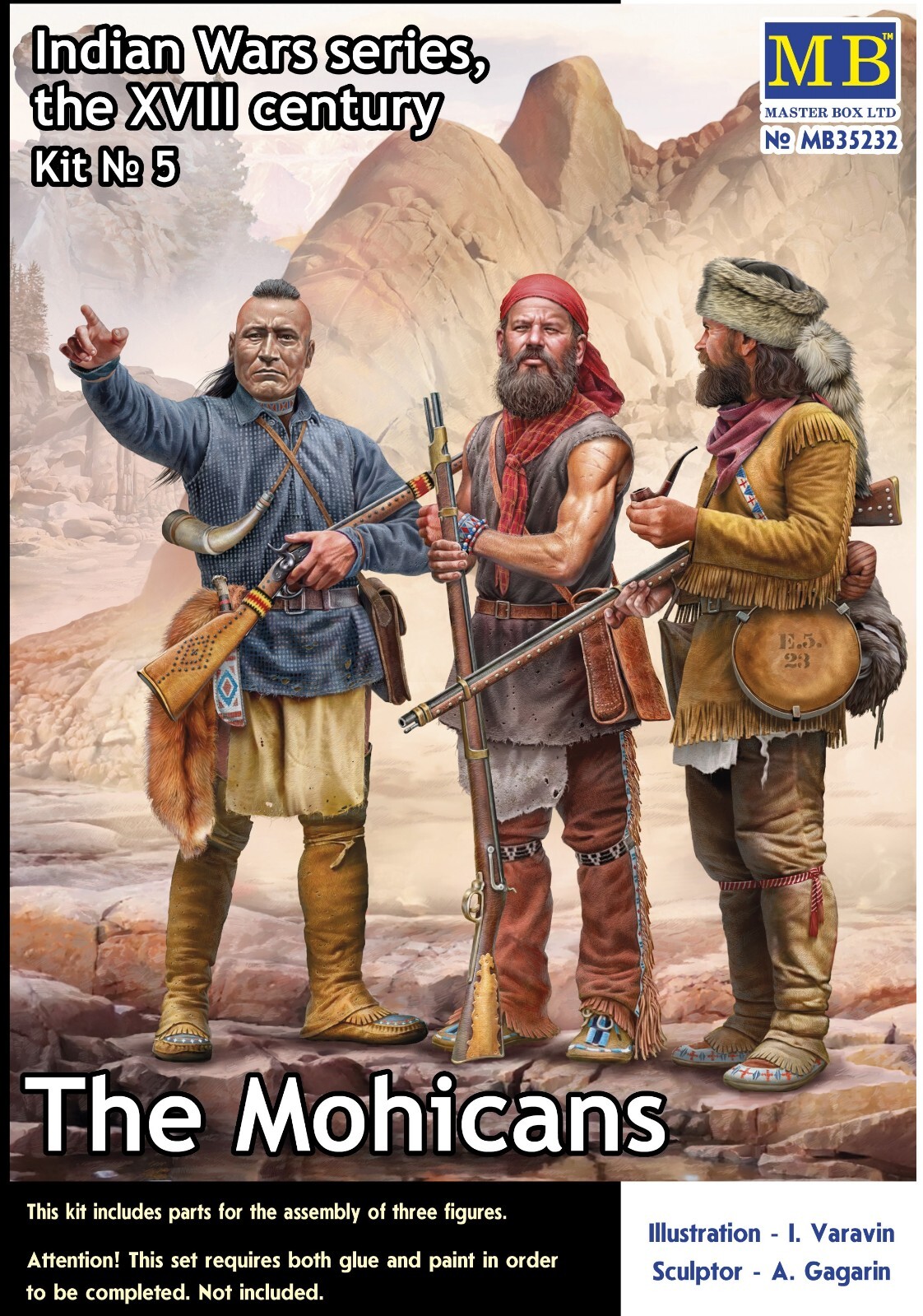 The Mohicans. Indian Wars series, the XVIII century.  1/35 MasterBox 35232