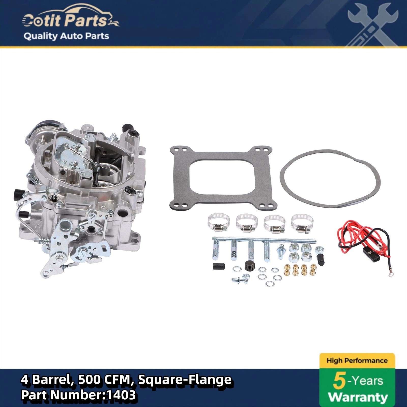 1pc Carburetor For 500 CFM 4 Barrel Manual Choke 1403