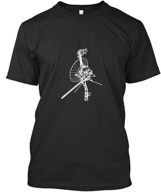 Voyager Probe T-Shirt Made in USA, Sizes S-5XL, Space Exploration Design