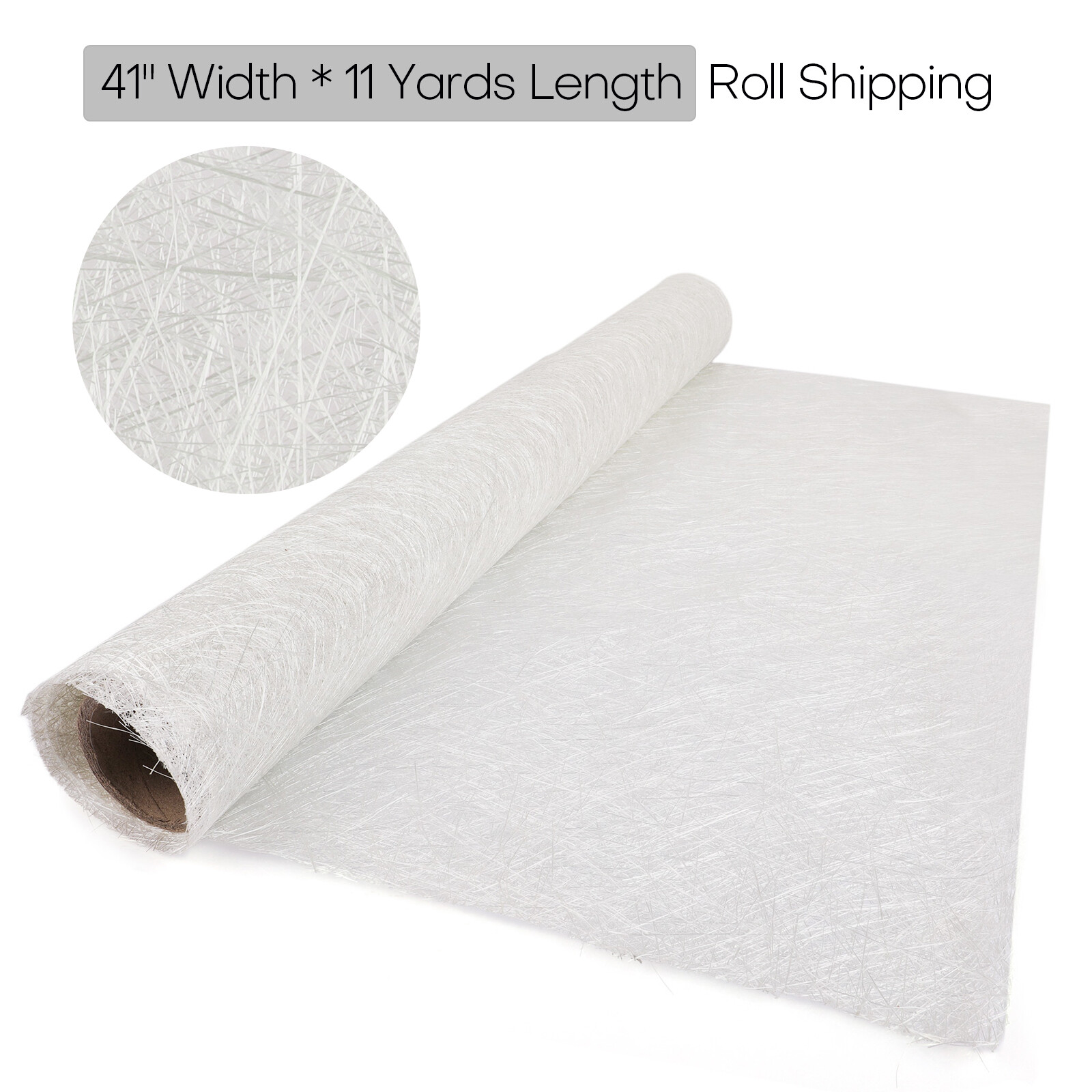 33ft 300gsm Fiberglass Chopped Strand Mat Roll Shipping for Boat Marine Repair
