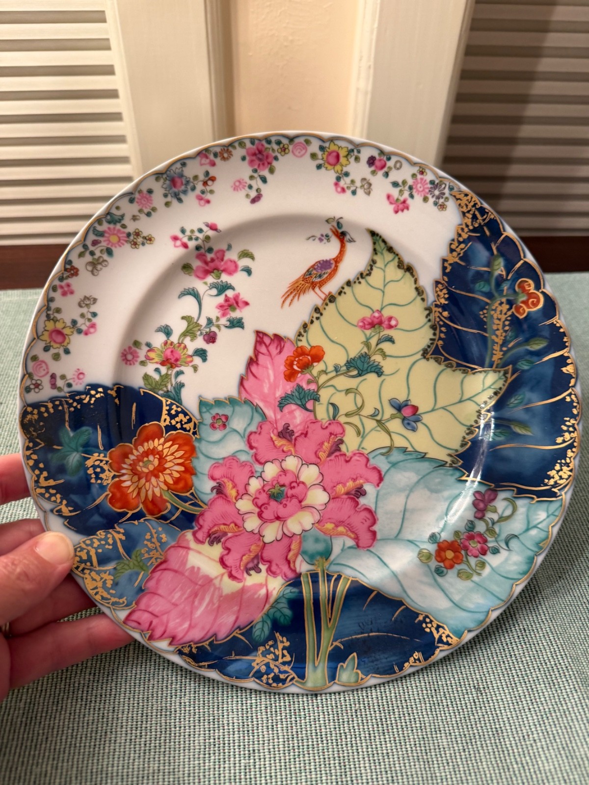 Vintage Mottahedeh Vista Alegre Tobacco Leaf Dessert Plate, Reproduction, 8.75\ Vintage Mottahedeh Vista Alegre Tobacco Leaf Dessert Plate, Reproduction, 8.75\