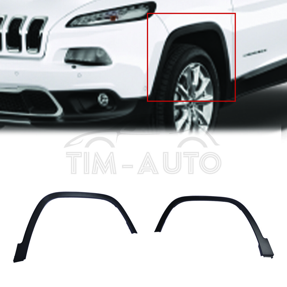 New Front Left & Right Fender Flares Set 68210314AE For Jeep Cherokee 2014-2018