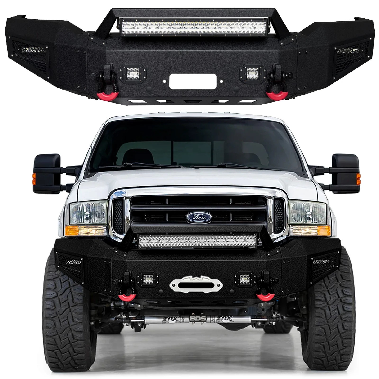 Vijay New Front Bumper W/Winch Plate For 1999-2004 Ford F250 F350 F450&Excursion