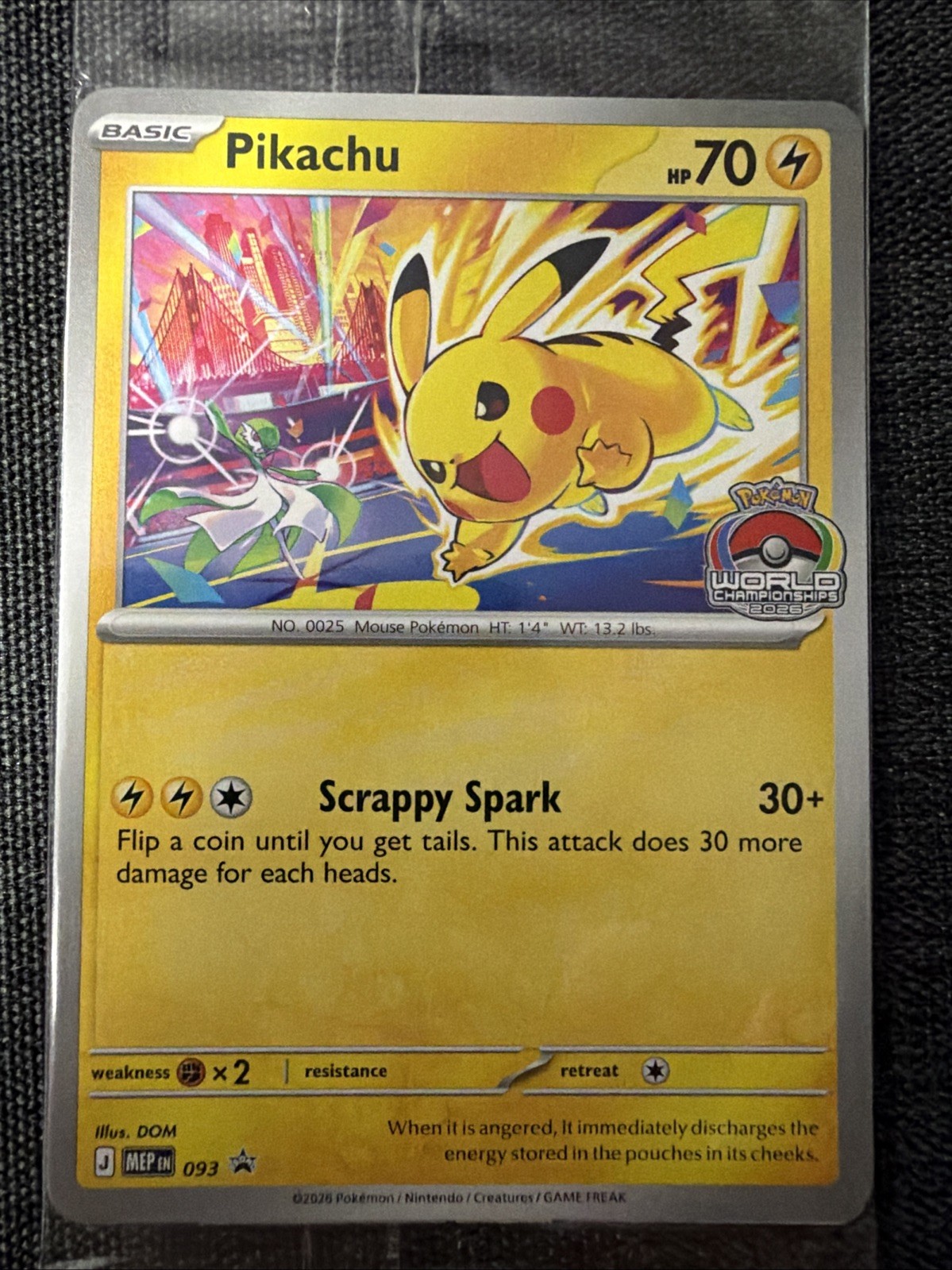 Pokemon TCG Pikachu Black Star Promo 093 World Championships 2026 - NEW SEALED