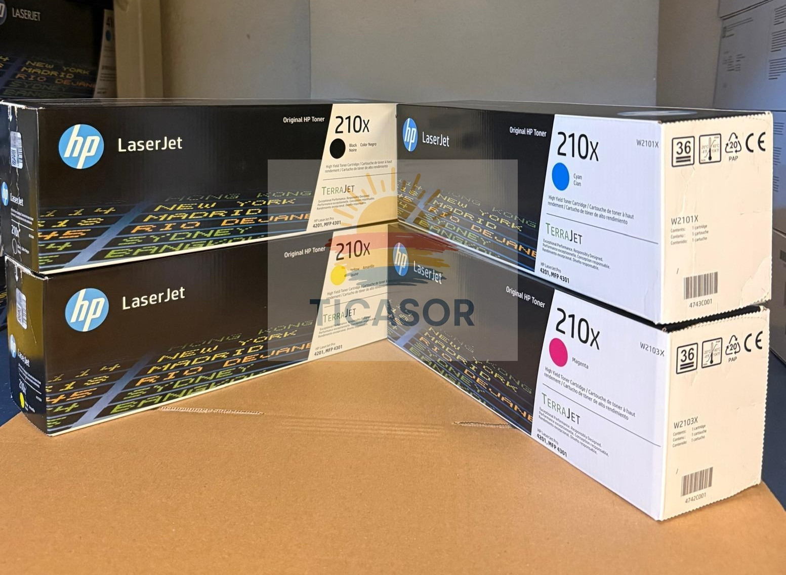 HP 210X  High-Yield Toner Cartridge Set-Black, Cyan, Magenta, Yellow ( 4-pack)