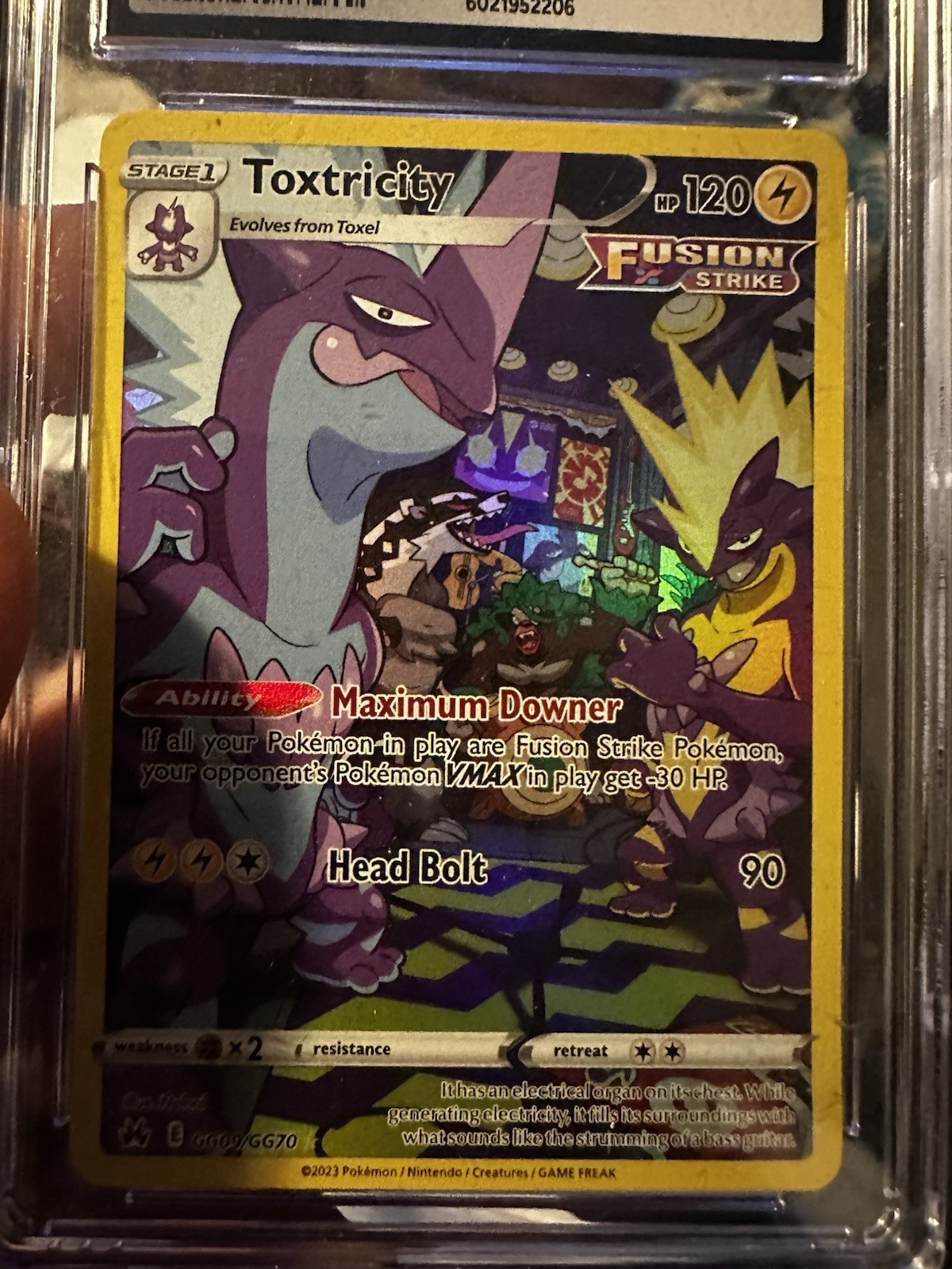 Toxtricity GG09/GG70 SWSH: Crown Zenith: Galarian Gallery Holo Toxtricity GG09/GG70 SWSH: Crown Zenith: Galarian Gallery Holo