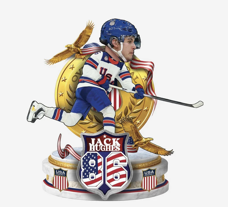 PRE-SALE Jack Hughes USA Men's Hockey Overtime Goal 8