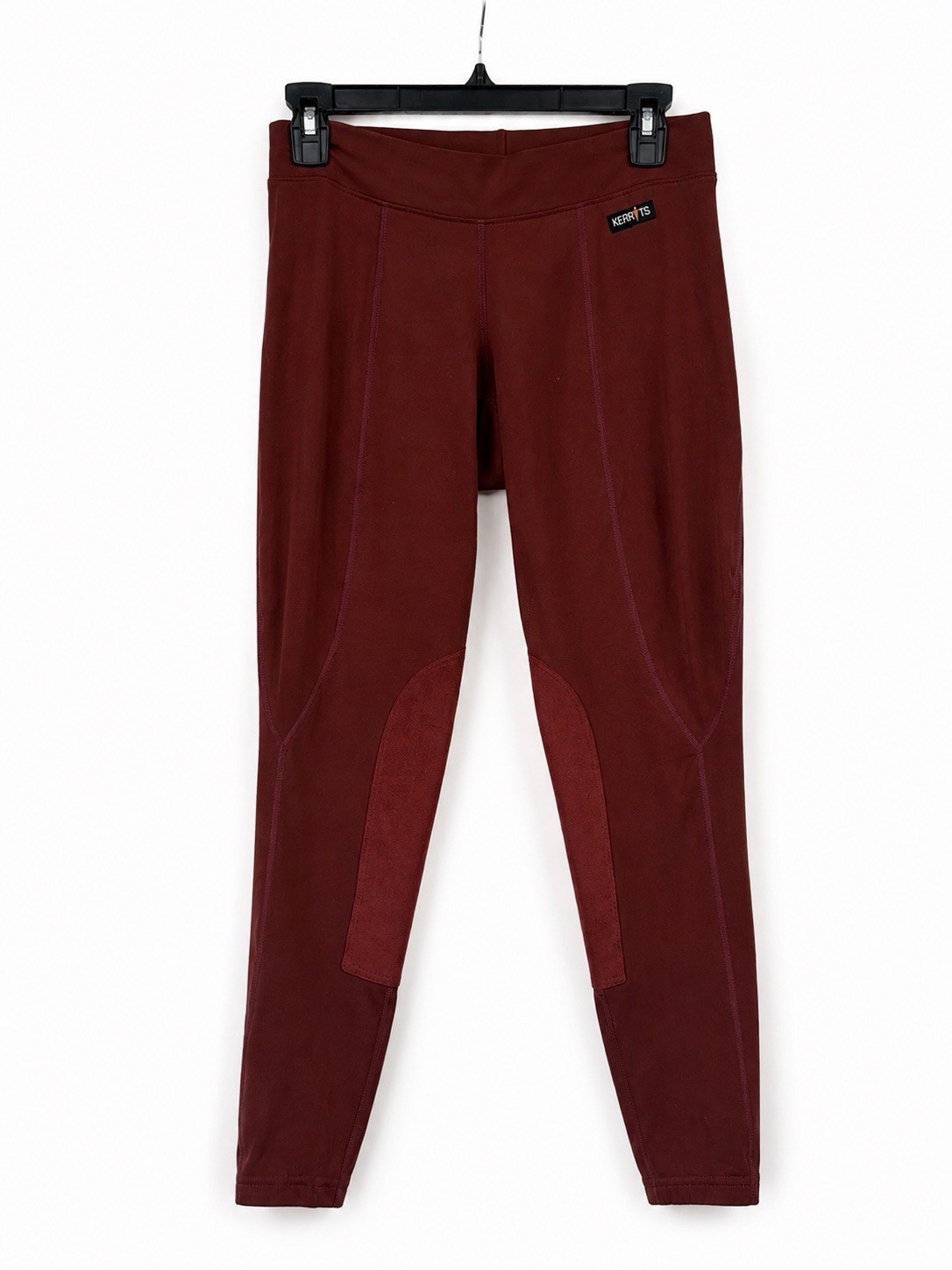 Kerrits Equestrian Riding Tights Burgundy Knee Patch Pull On Women Medium US8