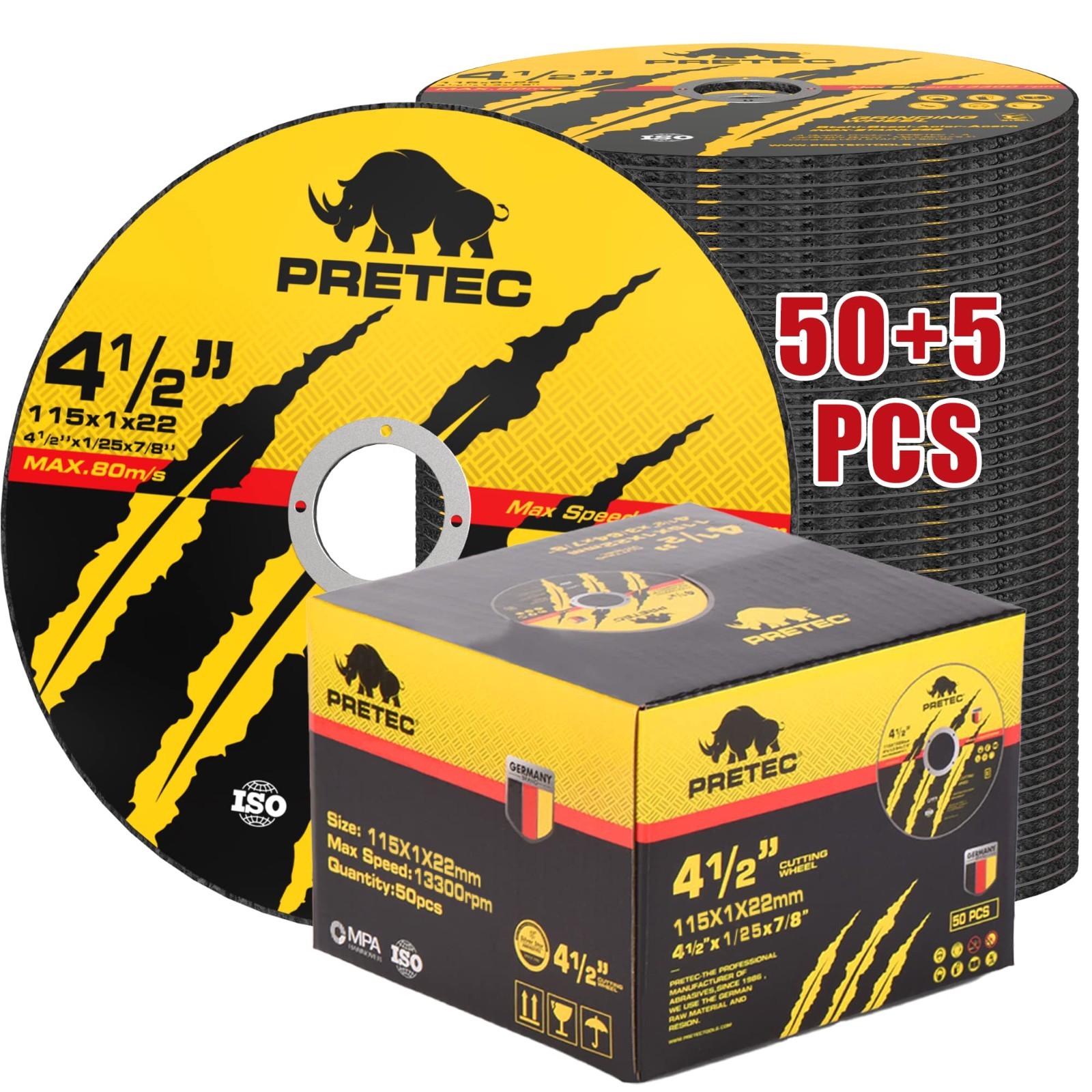 55 PACK Cut Off Wheels 4-1/2