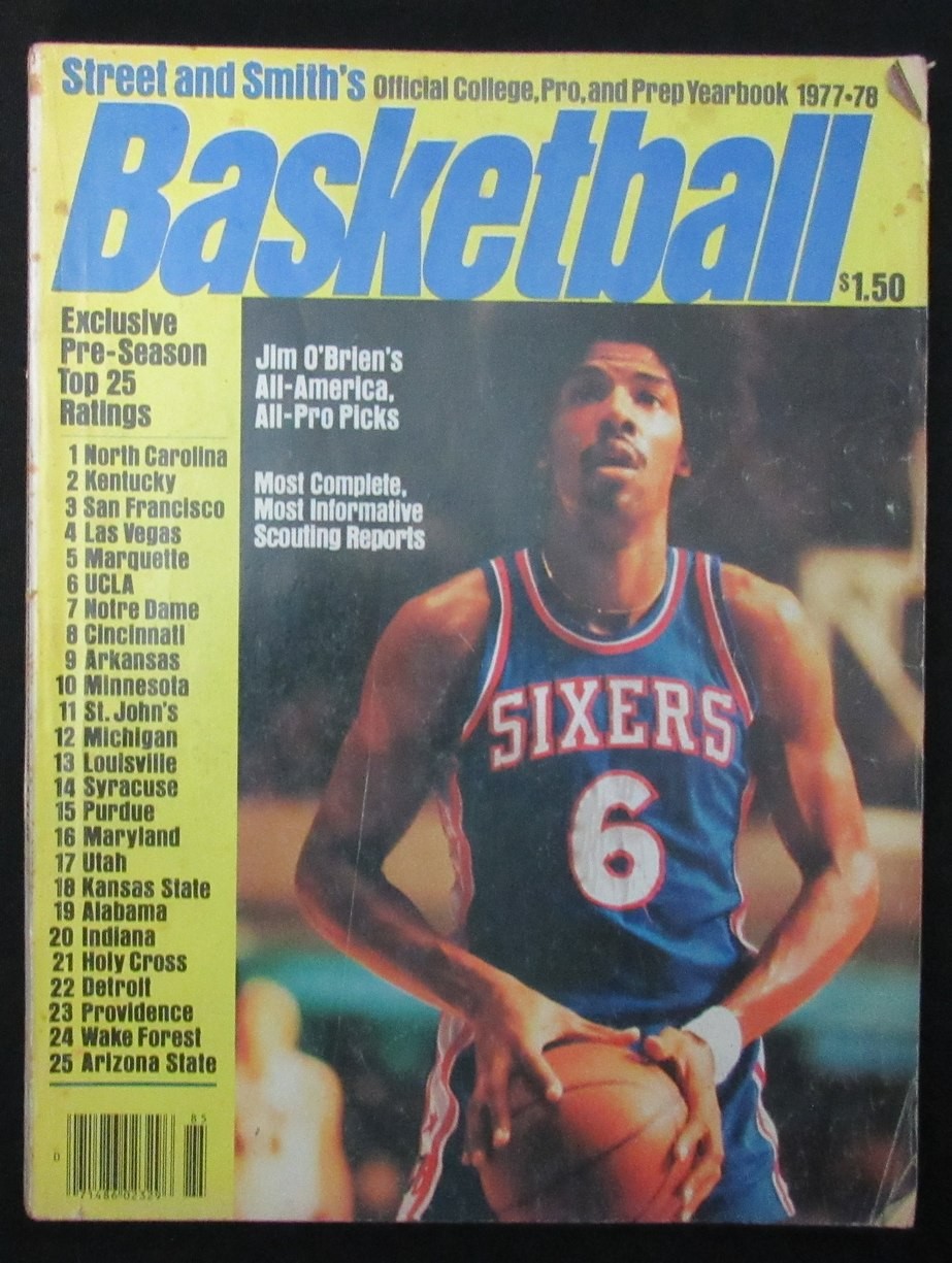1977-78 Street and Smiths College Pro Basketball Yearbook Dr. J Cover 199996