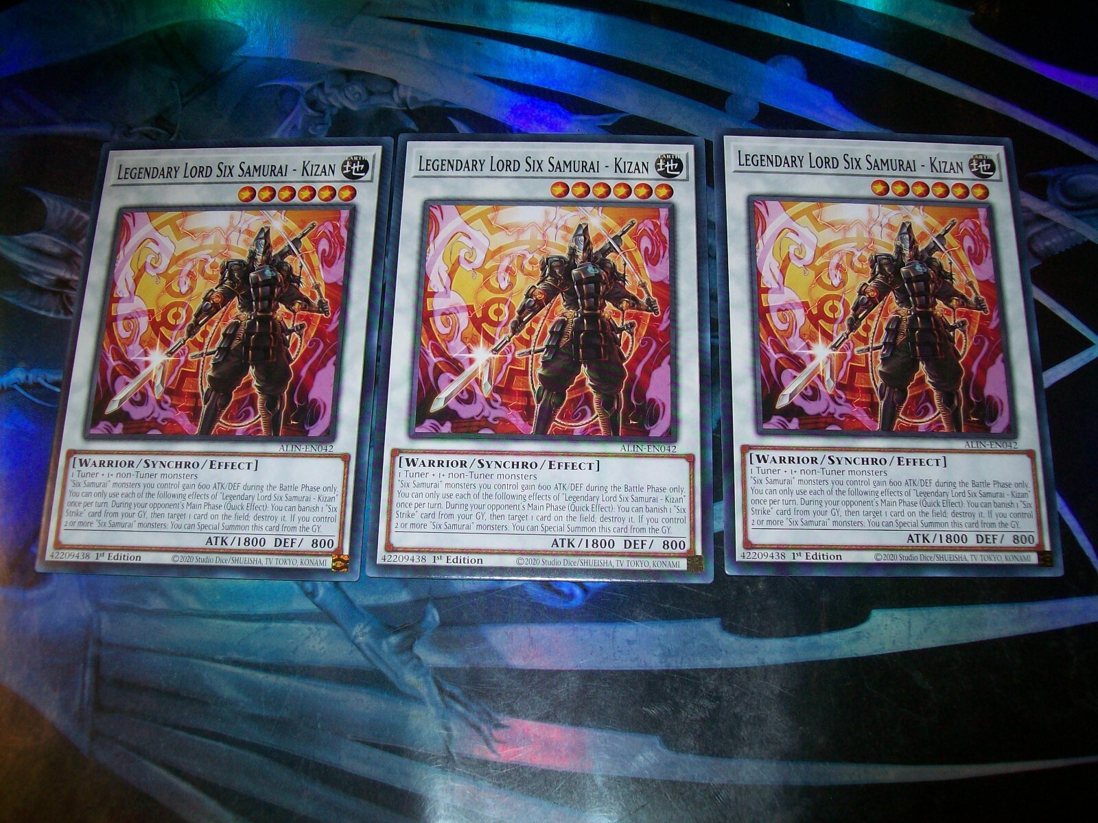 3x Legendary Lord Six Samurai - Kizan 1st Edition Common ALIN-EN042 Yu-Gi-Oh