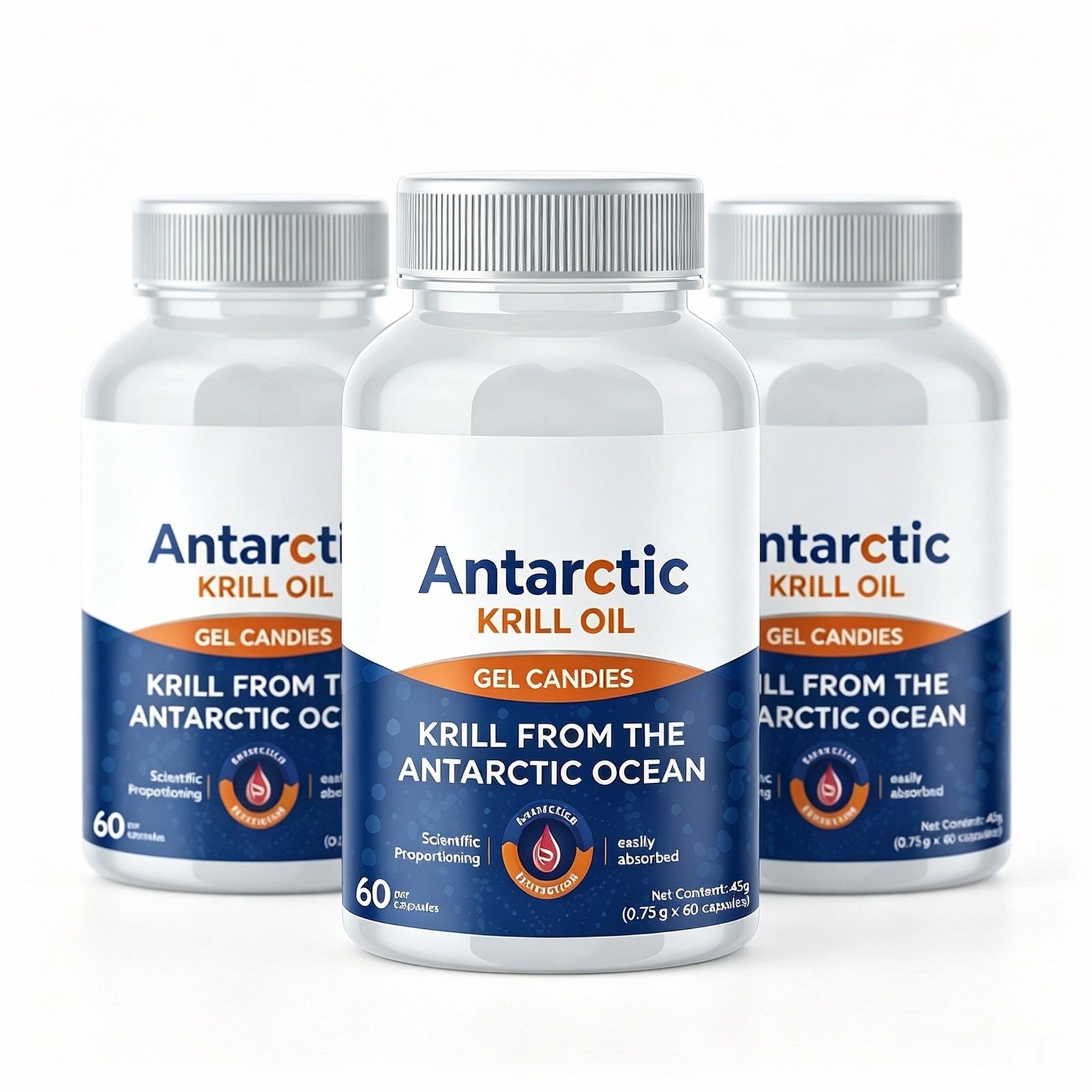 3x Value Pack Besfeel Krill Oil,Upgraded Antarctic Krill Oil 500 mg with Omega-3