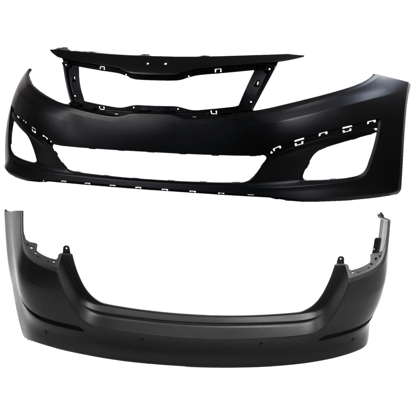 Pair Set of 2 Bumper Covers Front & Rear for Kia Optima 2014-2015