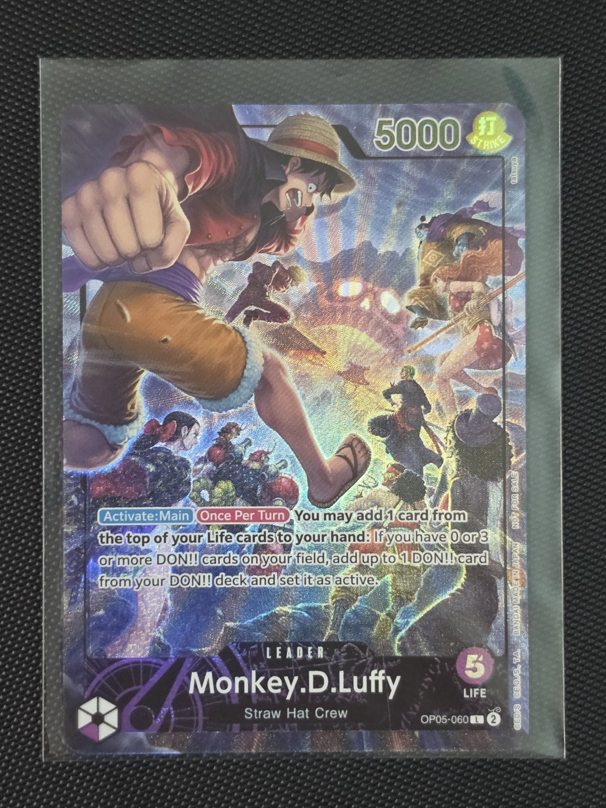One Piece Monkey D. Luffy Leader OP05-060 PSA Magazine Promo See Photos