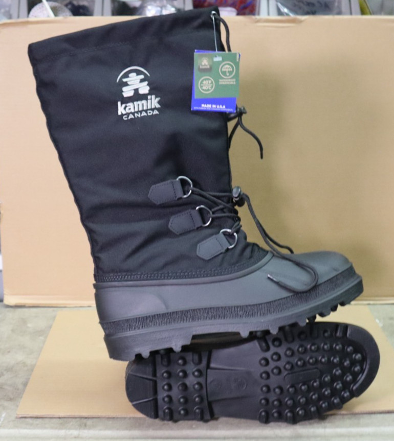 Kamik Canada Canuck Waterproof Insulated Snow Boots Black US Mens Size 9