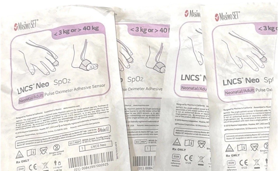 Masimo Pulse Ox Sensor.  Selling 4 for $49. Exp 2027/2028.