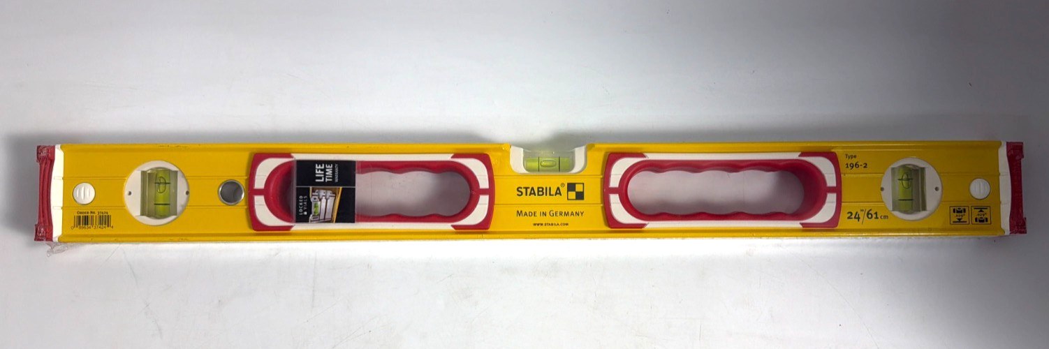 [NEW] (37424) STABILA Type 196-2 Heavy Duty Spirit Level – 24 inch