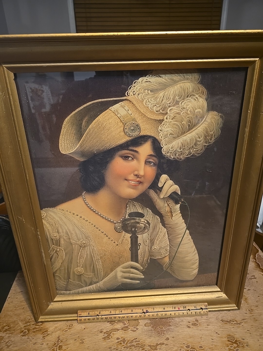 Victorian Portrait Of A Woman Colonial Pre War Antique  1930 19x24 Industrial 
