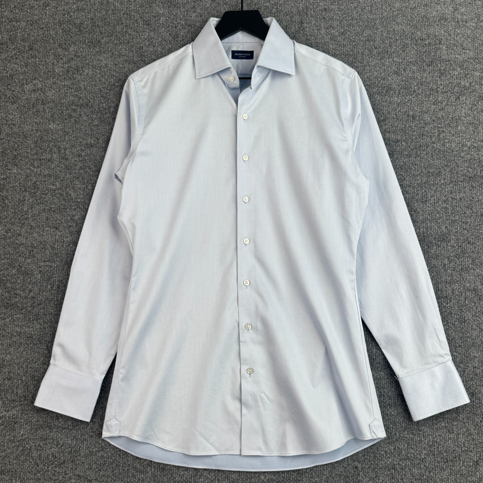 Proper Cloth Dress Shirt Mens 15.5 32.5 Blue Cotton Stretch Non-Iron Button Up Proper Cloth Dress Shirt Mens 15.5 32.5 Blue Cotton Stretch Non-Iron Button Up