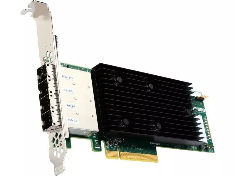Broadcom Avago LSI 9305-16e External 16-Port 12Gb/s SAS SATA HBA Both Brackets Broadcom Avago LSI 9305-16e External 16-Port 12Gb/s SAS SATA HBA Both Brackets