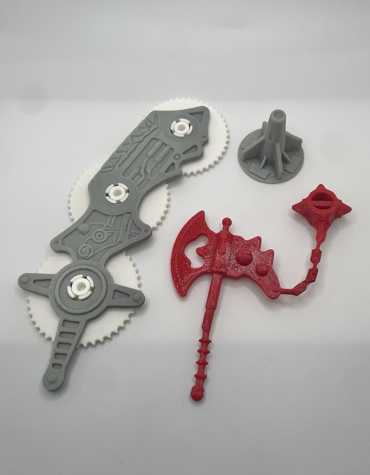 Vintage Rotar Full Set Weapon Axe Accessory Pedestal Replacement REPRO Part MOTU