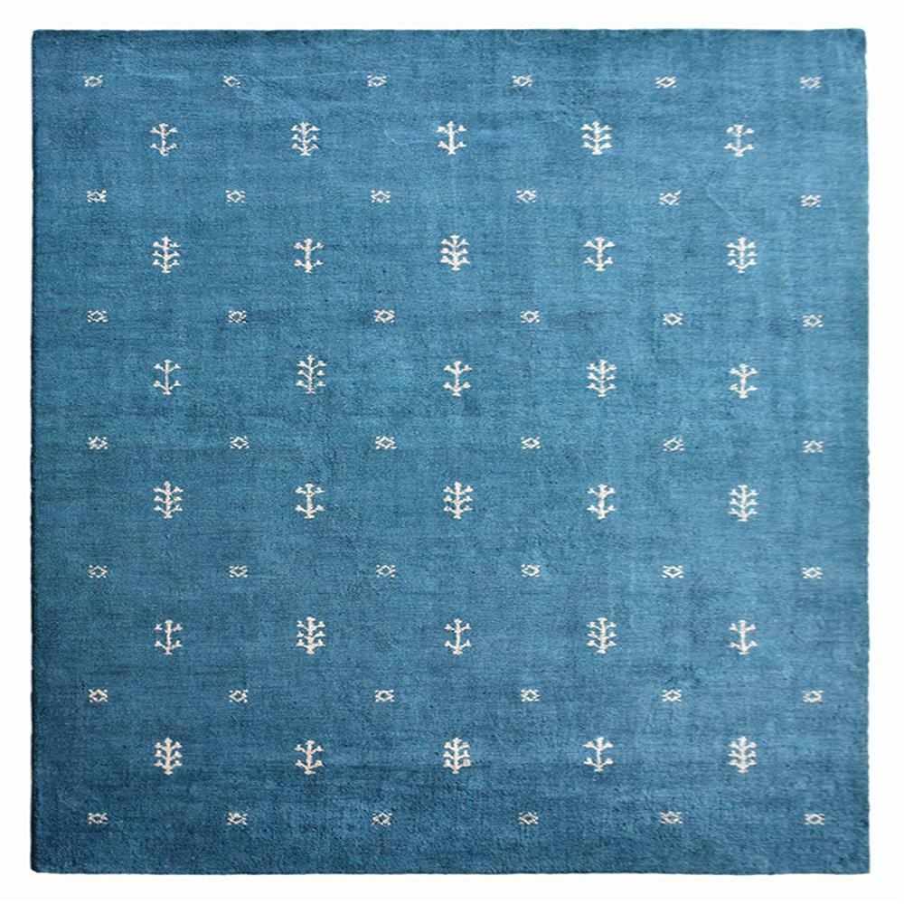 Hand Knotted Loom Silk Mix Area Rug Contemporary Blue White BBH Homes BBLSM501