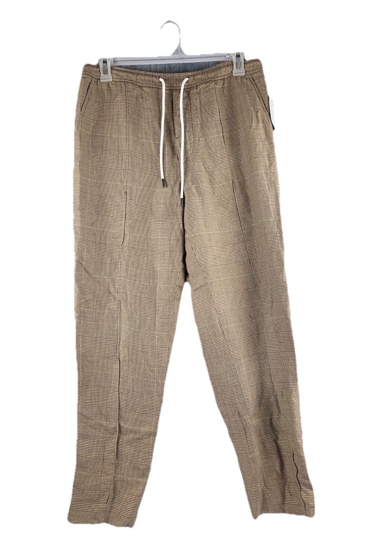 POLO RALPH LAUREN Glen Plaid Drawstring  - Sz M - Relax Graduate V2 Pant-Sample