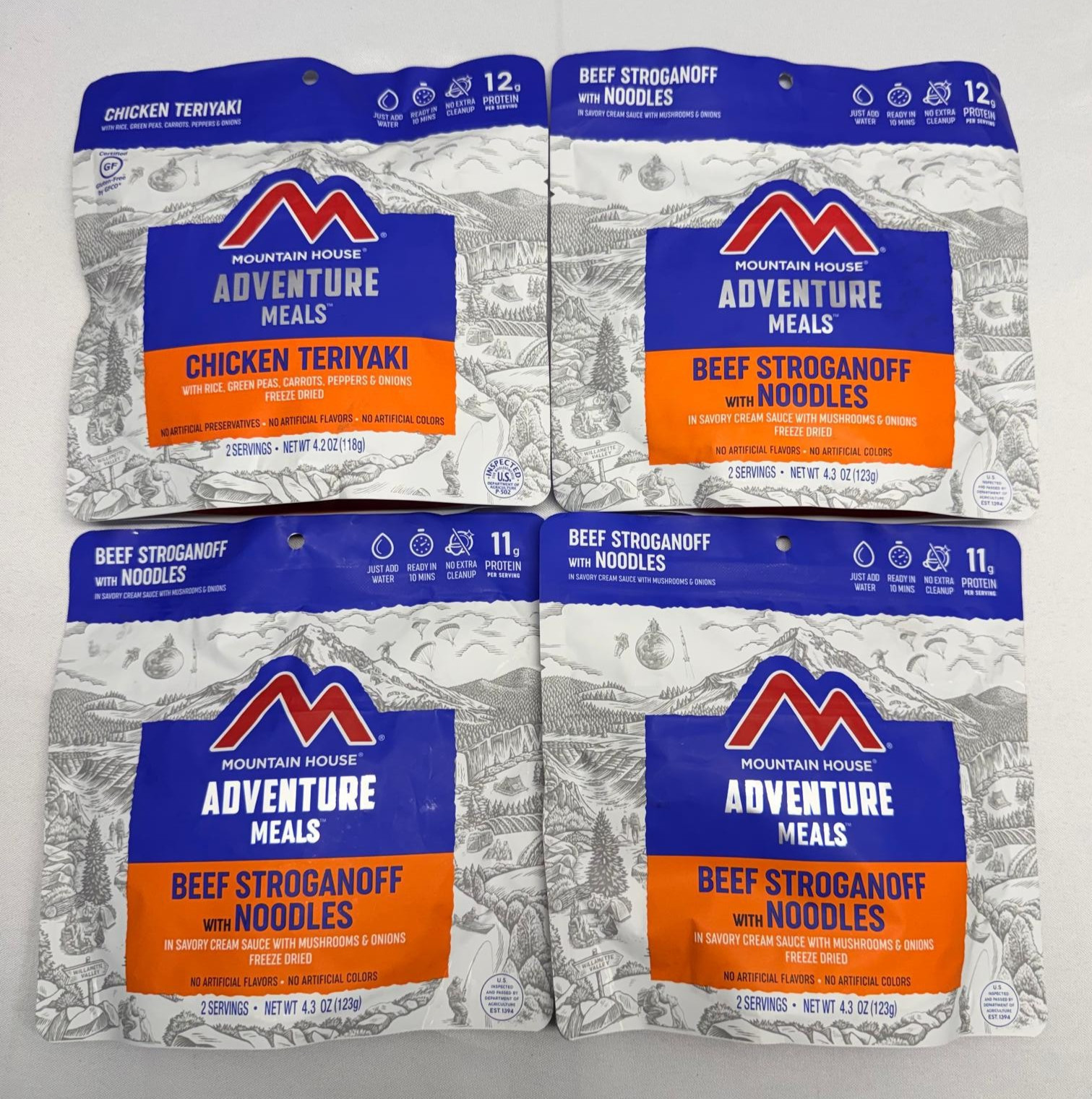 Mountain House Adventure Meals Lot 4 Random Meals Mountain House Adventure Meals Lot 4 Random Meals