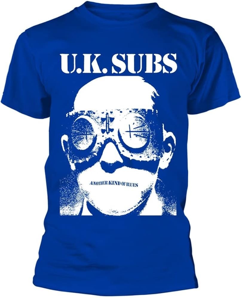 UK Subs T Shirt Another Kind of Blues Band Logo Shirt Royal Blue CL189