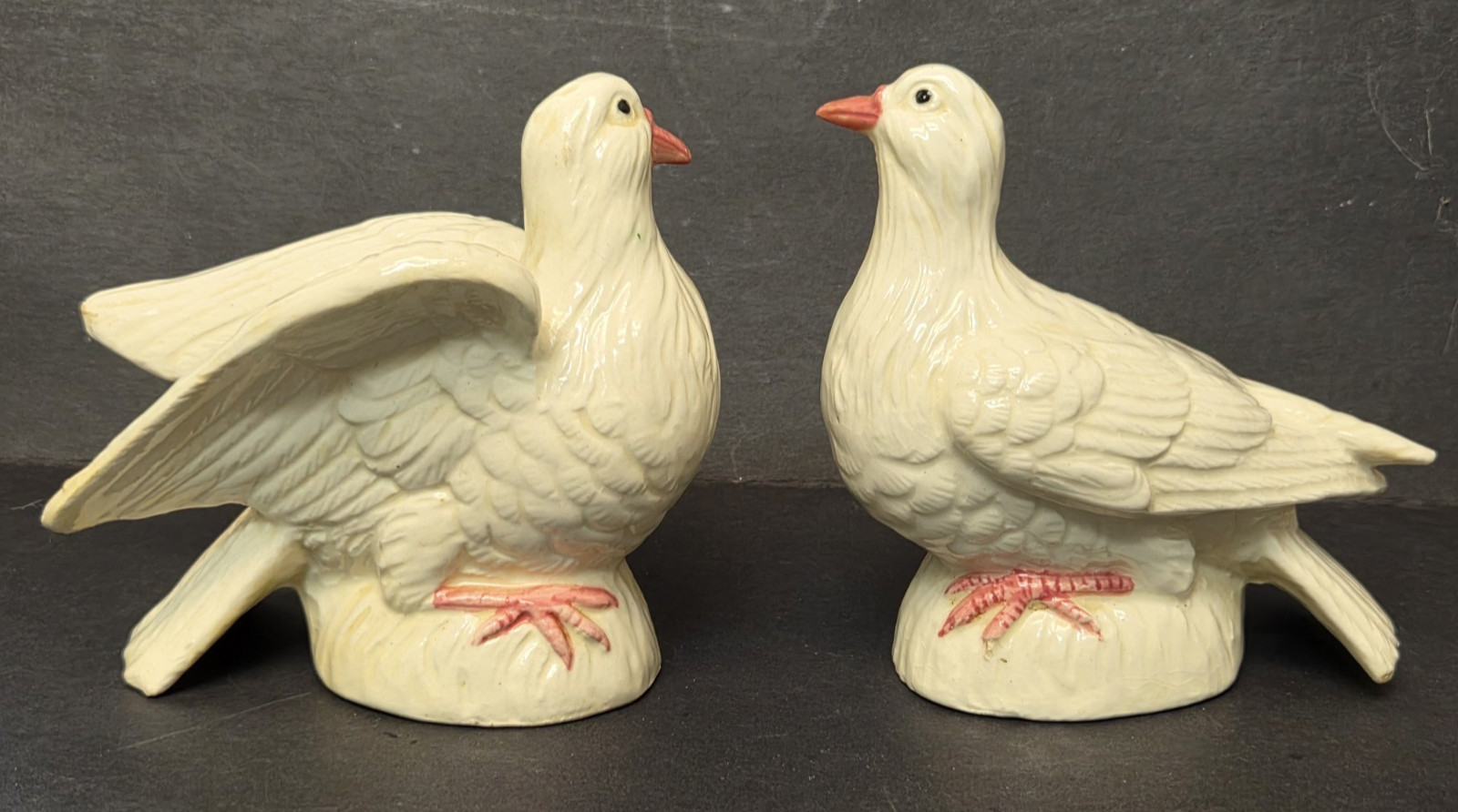 Vintage Enesco Imports Ceramic Pair White Doves Made in Japan Vintage Enesco Imports Ceramic Pair White Doves Made in Japan