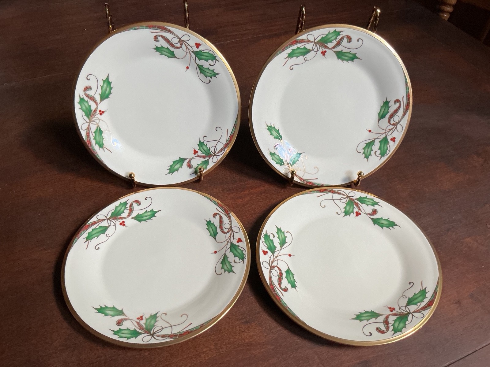 Lenox Holiday Nouveau Salad Plates New (4) Lenox Holiday Nouveau Salad Plates New (4)