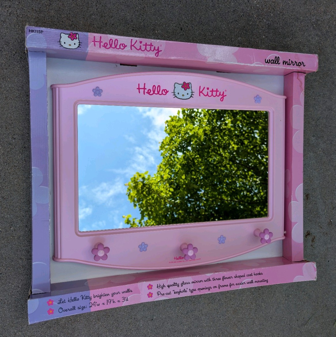 *NEW IN BOX* Sanrio 2001 Hello Kitty PINK Wall-Mounted Mirror Vintage '01 Y2K *NEW IN BOX* Sanrio 2001 Hello Kitty PINK Wall-Mounted Mirror Vintage '01 Y2K