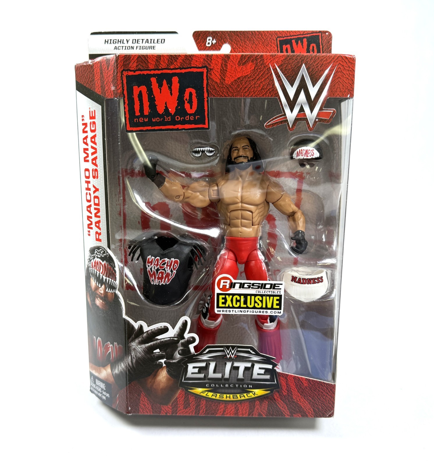 Macho Man Randy Savage WWE Mattel Elite Figure New Ringside nWo Wolfpac WCW Macho Man Randy Savage WWE Mattel Elite Figure New Ringside nWo Wolfpac WCW
