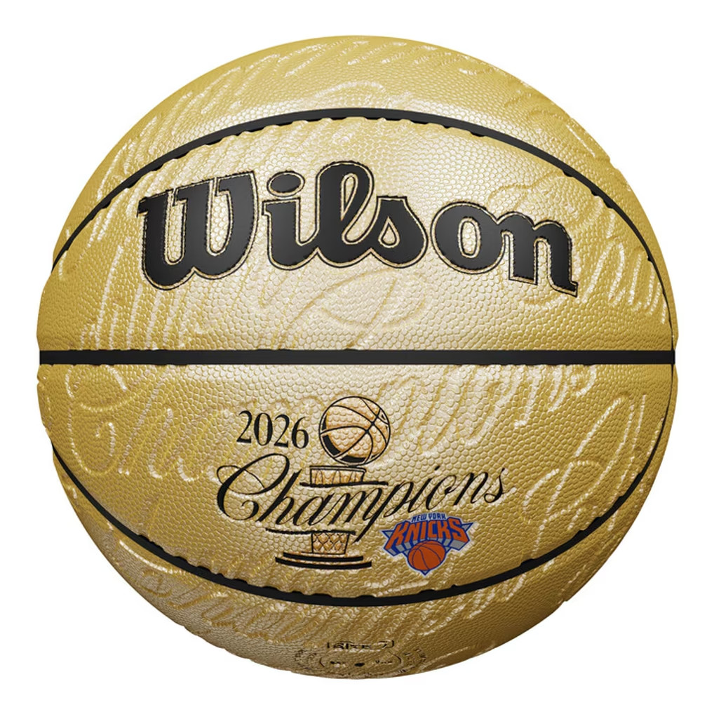Fanatics - New York Knicks 2026 NBA Finals Champions Wilson Gold Embossed Basket Fanatics - New York Knicks 2026 NBA Finals Champions Wilson Gold Embossed Basket