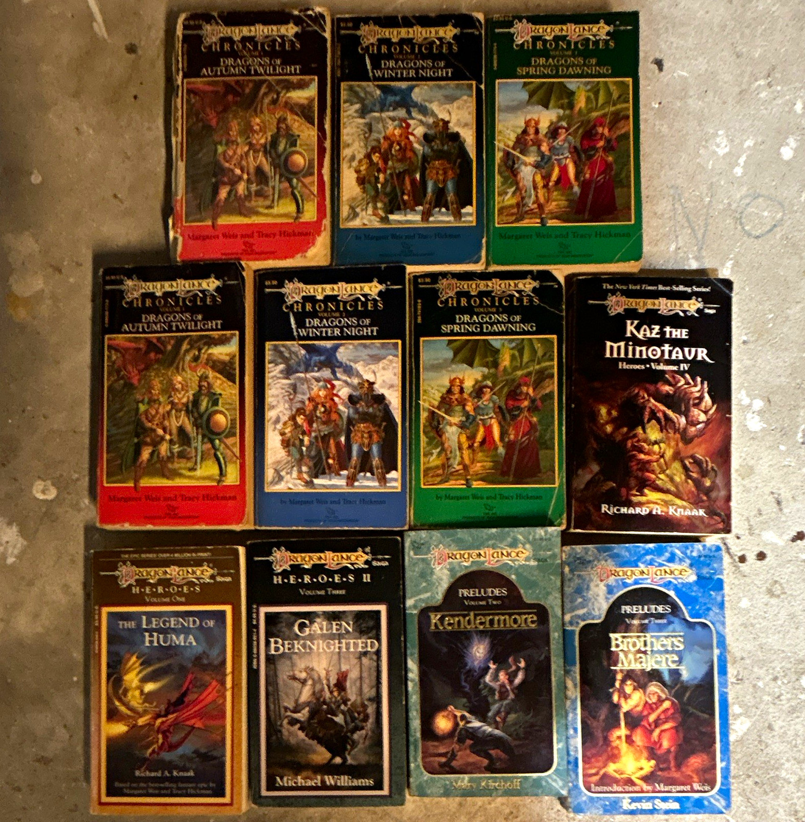 Dragonlance Lot of 11 Paperbacks Chronicles 1-3 (2) etc Vintage 1980s TSR