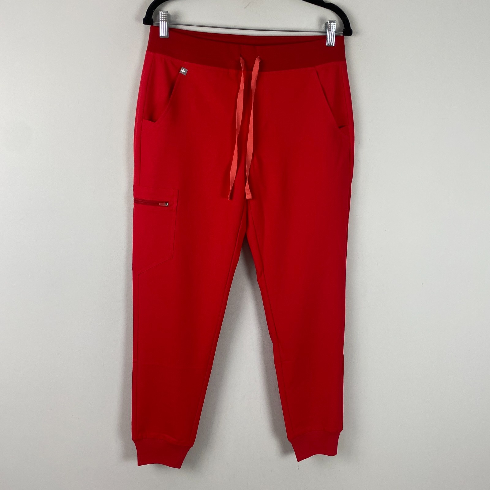 FIGS Zamora High Waist Jogger Scrub Pants Size Small Red W23SW2016