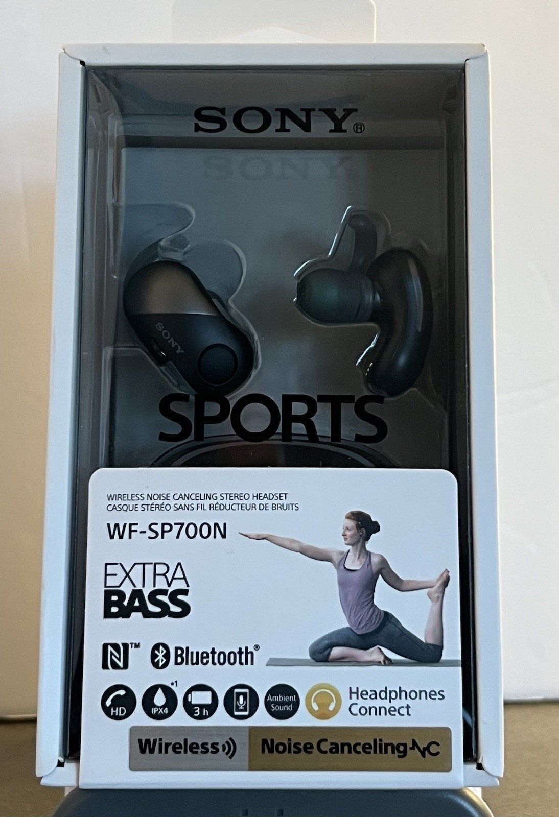 Sony Sports WF-SP700N Wireless Noise Canceling Earbud Headphones Black New NIB