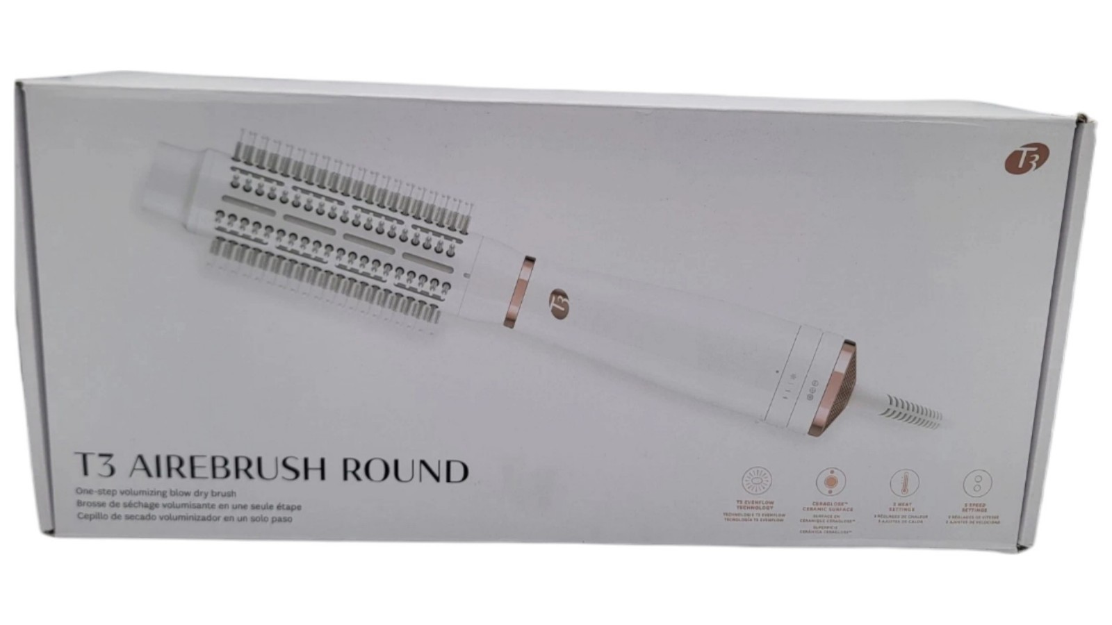 T3 AireBrush Round One-Step Smoothing & Volumizing Hair Dryer Brush, Round Brush T3 AireBrush Round One-Step Smoothing & Volumizing Hair Dryer Brush, Round Brush