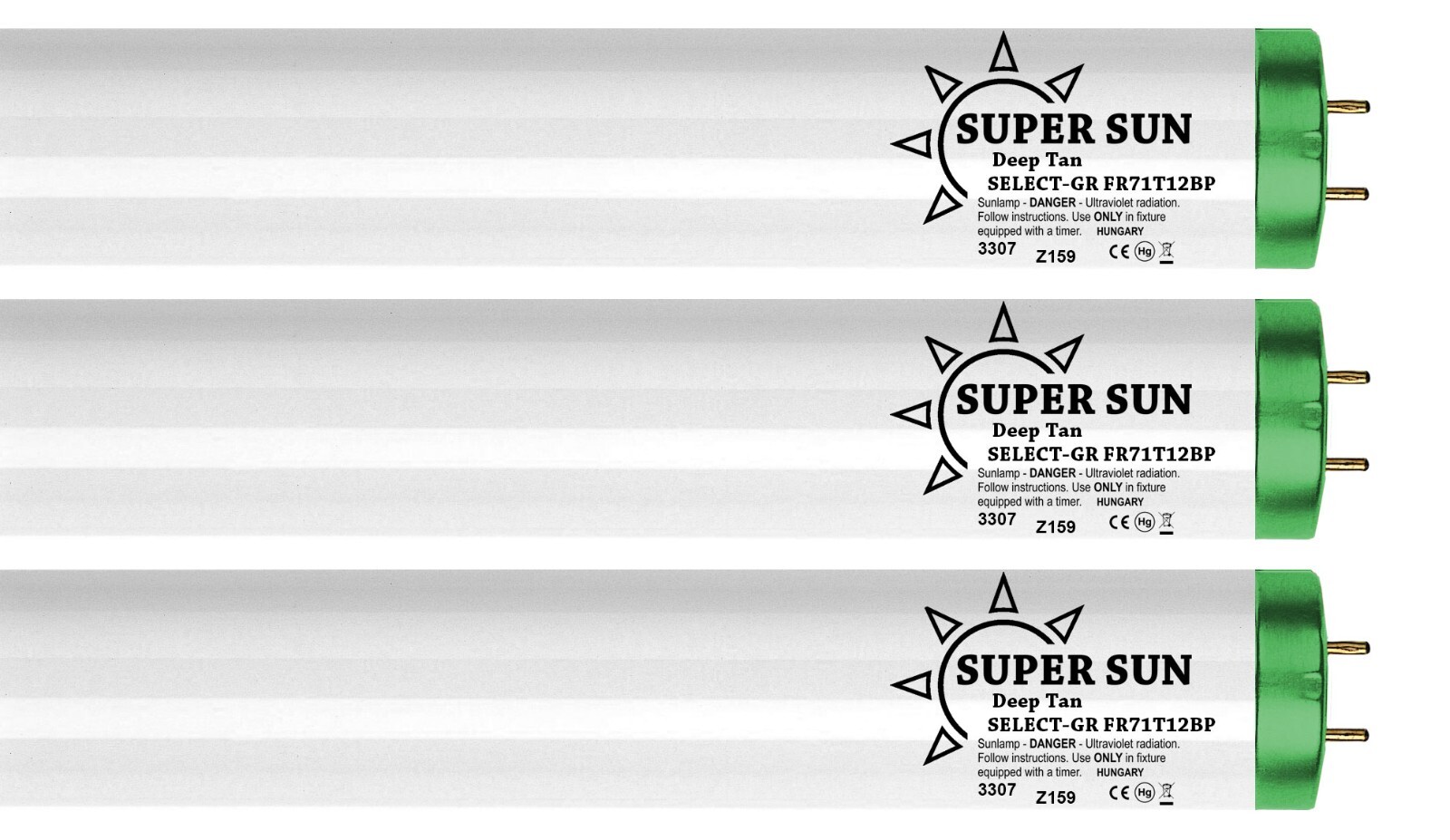 Super Sun Deep Tan Select 10.0X Green FR71T12 100-120W Bi-pin Tanning Lamps(ESB)