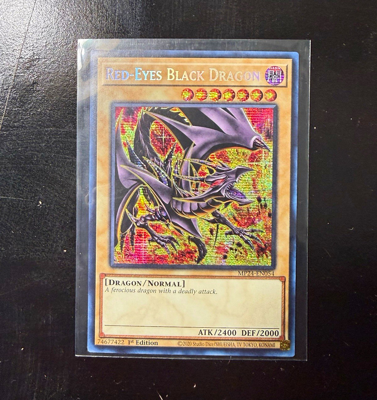Konami Yu-Gi-Oh Red-Eyes Black Dragon Secret Rare 1st Ed Foil SBC1-ENF01