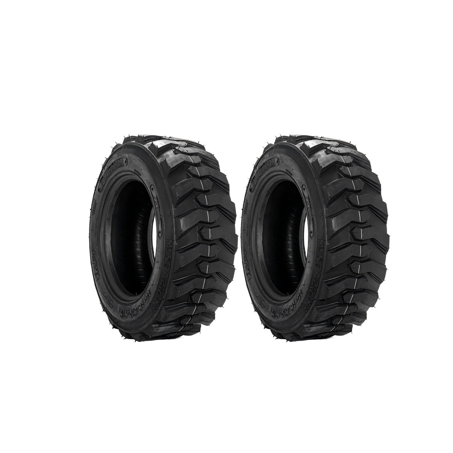 Set of 2 10-16.5, 10x16.5 Skid Steer Tires 12 Ply 10 16.5 for Bobcat