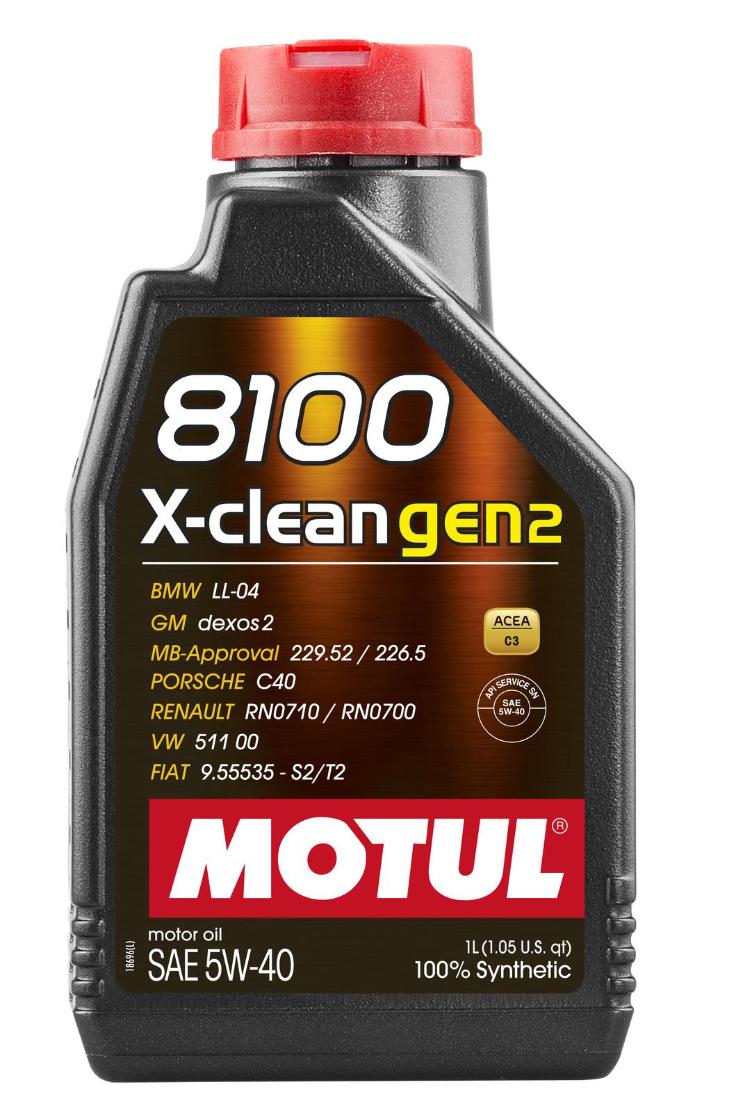 Motul 1L Synthetic Engine Oil 8100 X-CLEAN Gen 2 5W40 - Case of 12