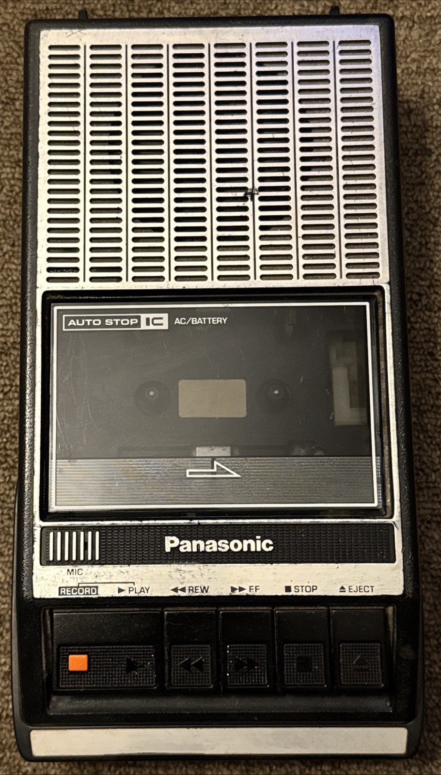 Vintage Panasonic Model No RQ-2108 Cassette Recorder With Microphone Vintage Panasonic Model No RQ-2108 Cassette Recorder With Microphone