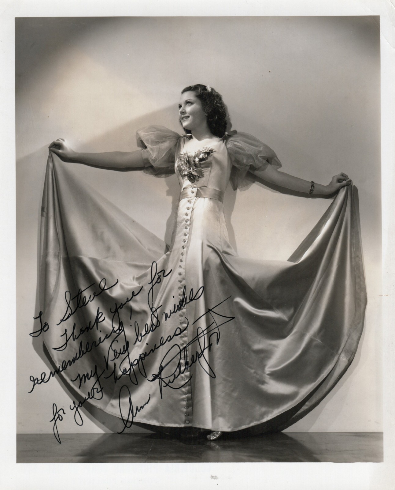 ANN RUTHERFORD Autograph Inscribed Signed 1937 8X10 B&W Publicity Photo w/ COA ANN RUTHERFORD Autograph Inscribed Signed 1937 8X10 B&W Publicity Photo w/ COA