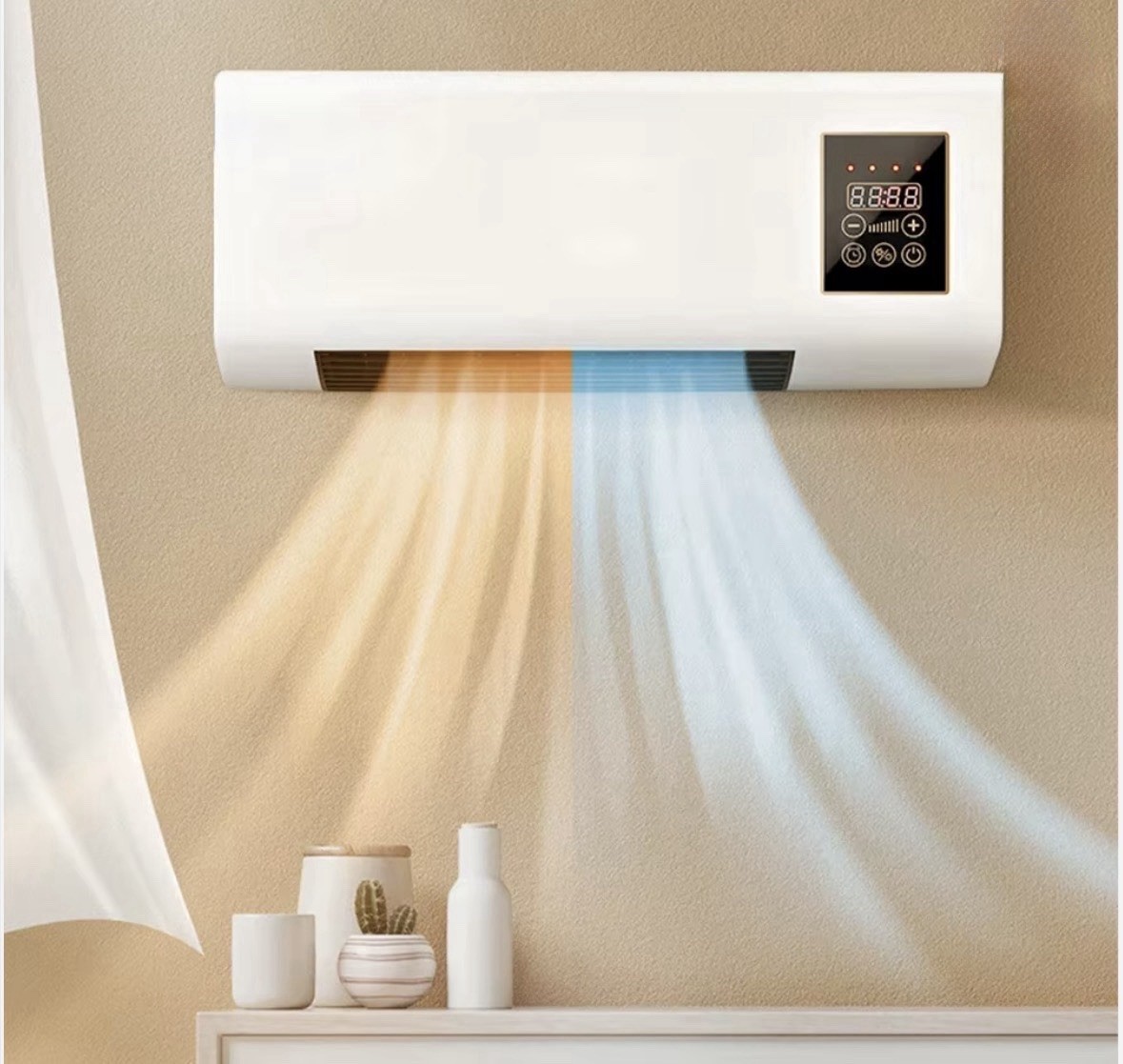 2 In 1 Portable Air Conditioning Cool Warm Dual Use Wall Mounted Heater 1800W 2 In 1 Portable Air Conditioning Cool Warm Dual Use Wall Mounted Heater 1800W