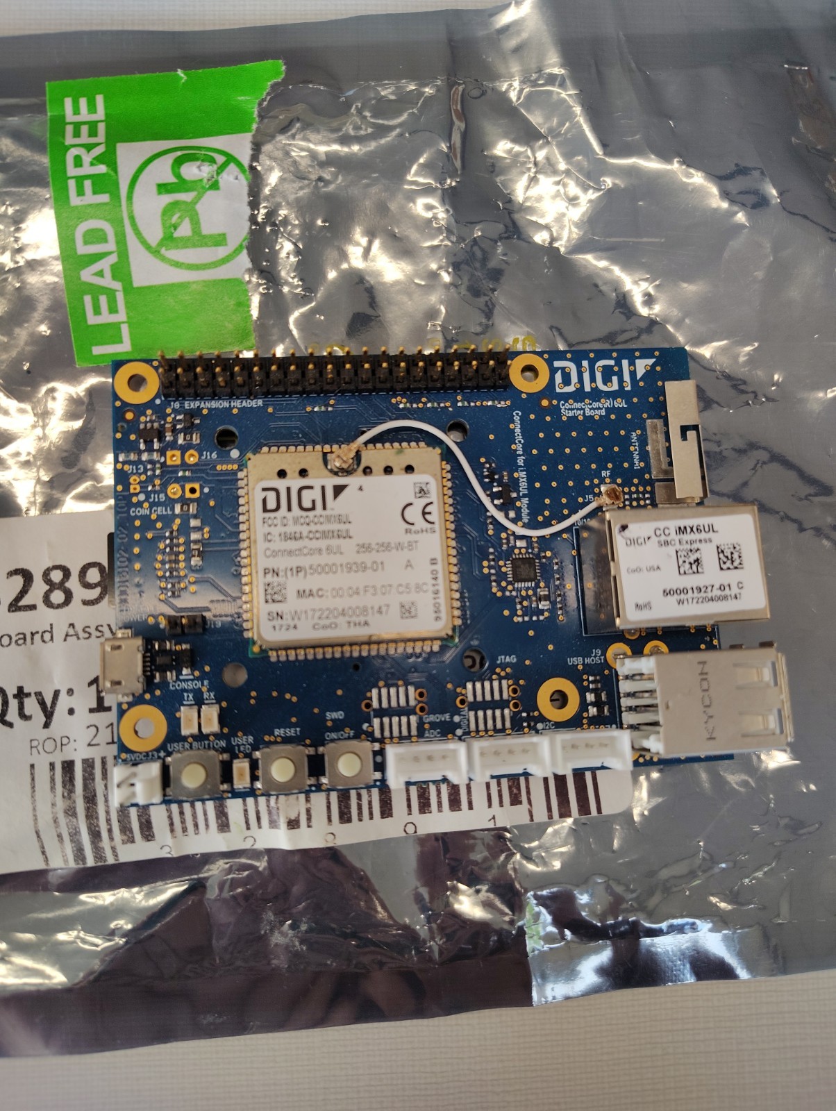 Digi Connect Core 6UL Starter and Development Board Digi Connect Core 6UL Starter and Development Board
