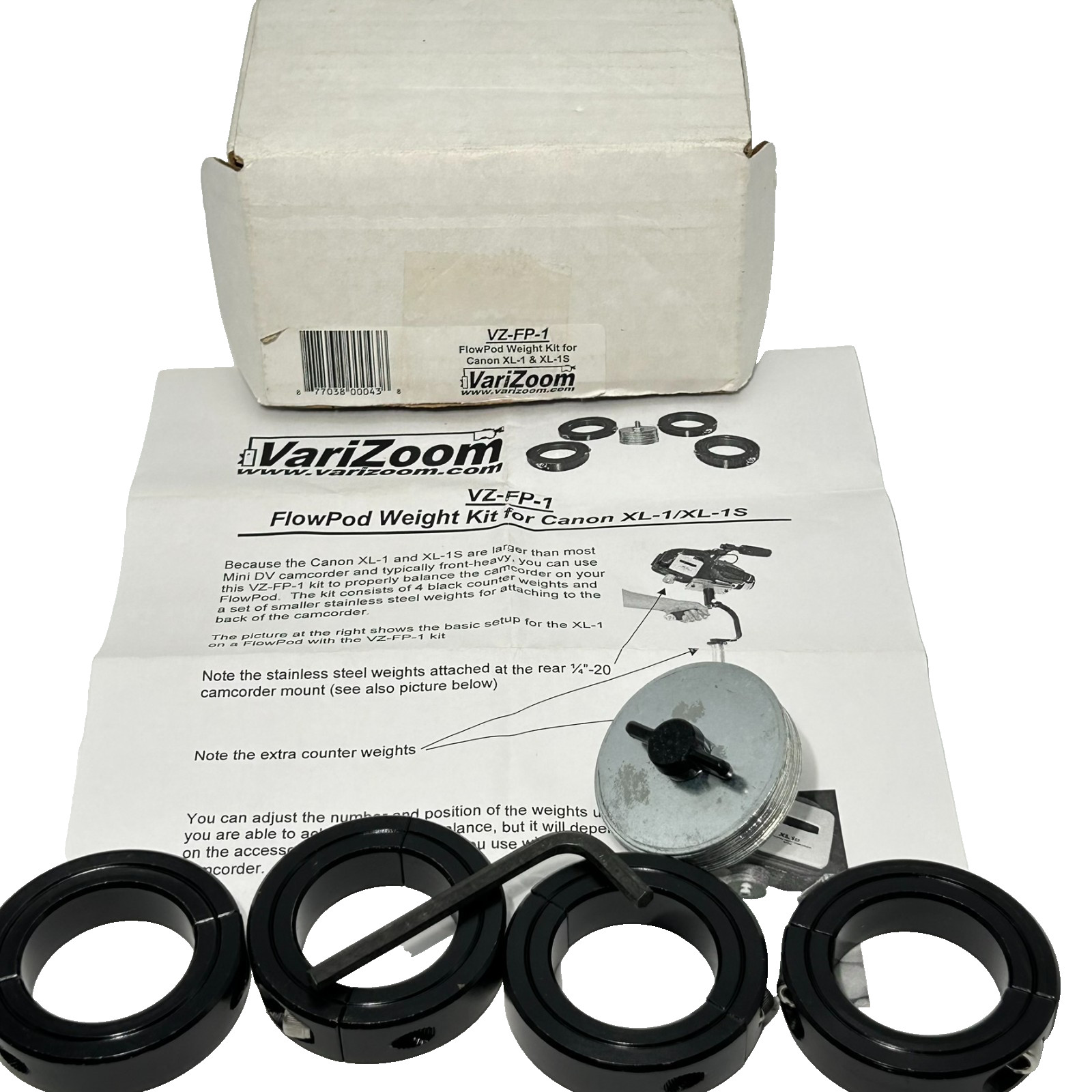 Varizoom VZ-FP-1 Flowpod Weight Kit for Canon XL-1 & XL-1S Varizoom VZ-FP-1 Flowpod Weight Kit for Canon XL-1 & XL-1S