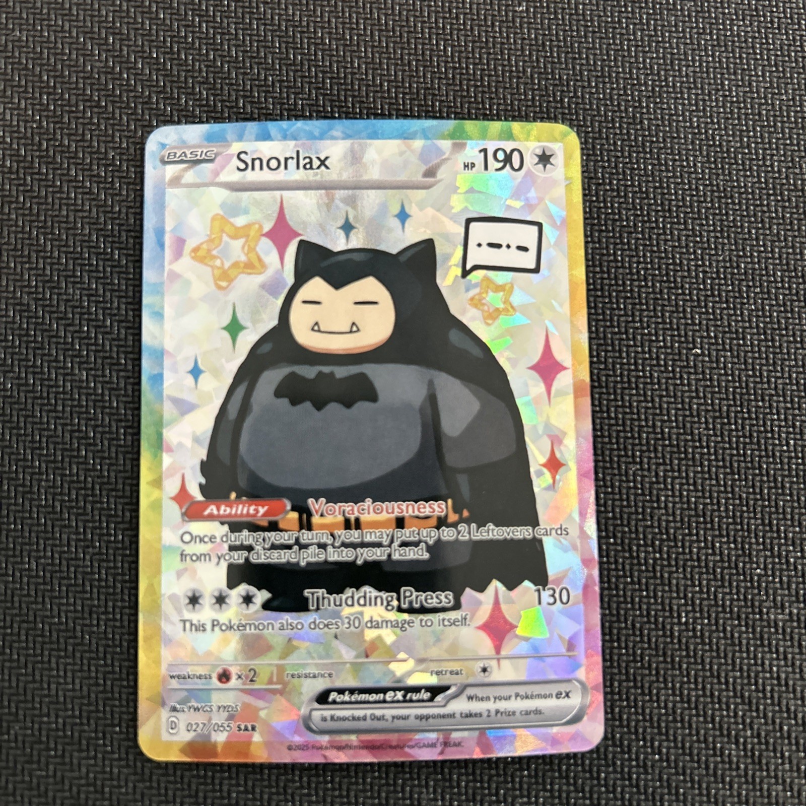 Pokemon Batman Snorlax Special Doujin Art Starry Holo Card Pokemon Batman Snorlax Special Doujin Art Starry Holo Card