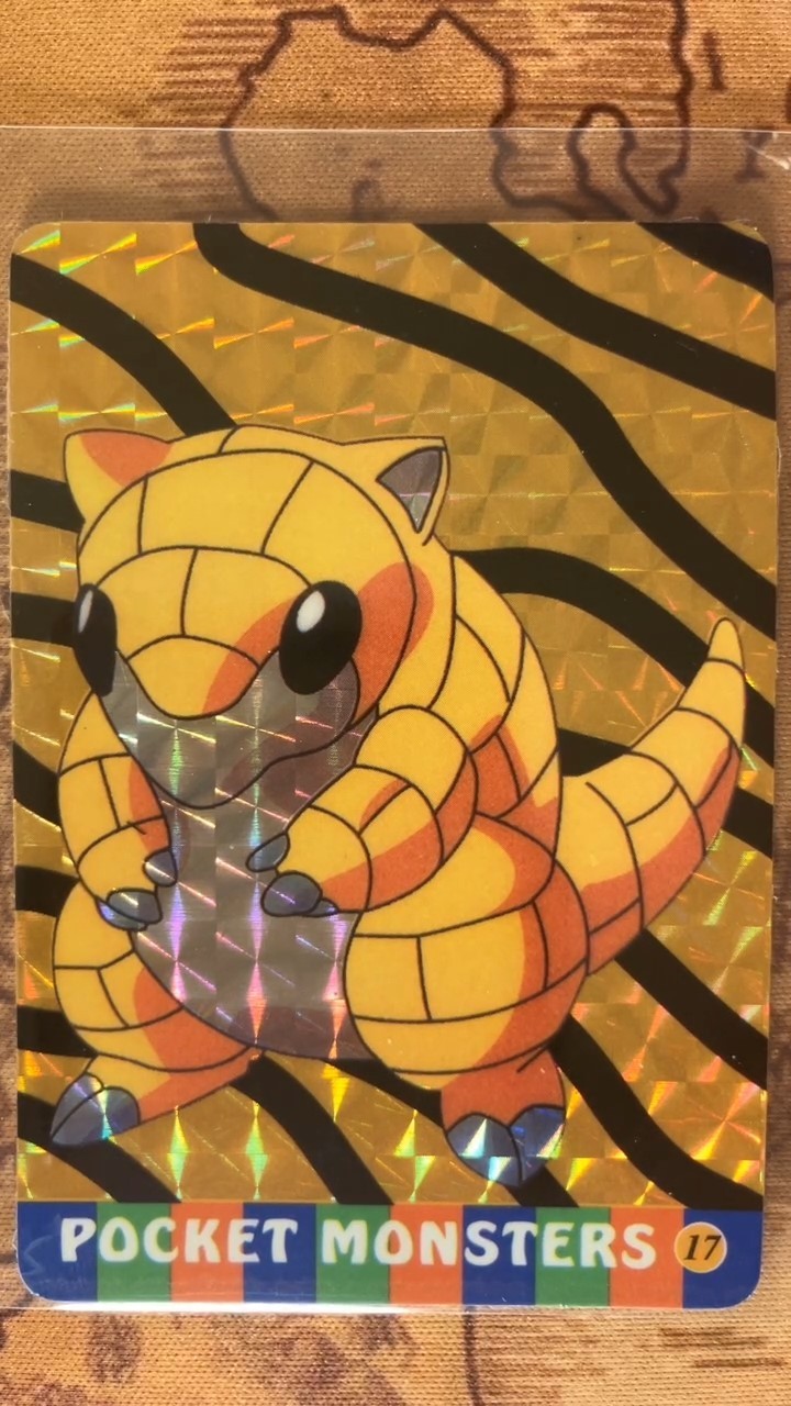 Sandshrew #17 Prism Square Holo Pokemon Vintage Vending Sticker -M203