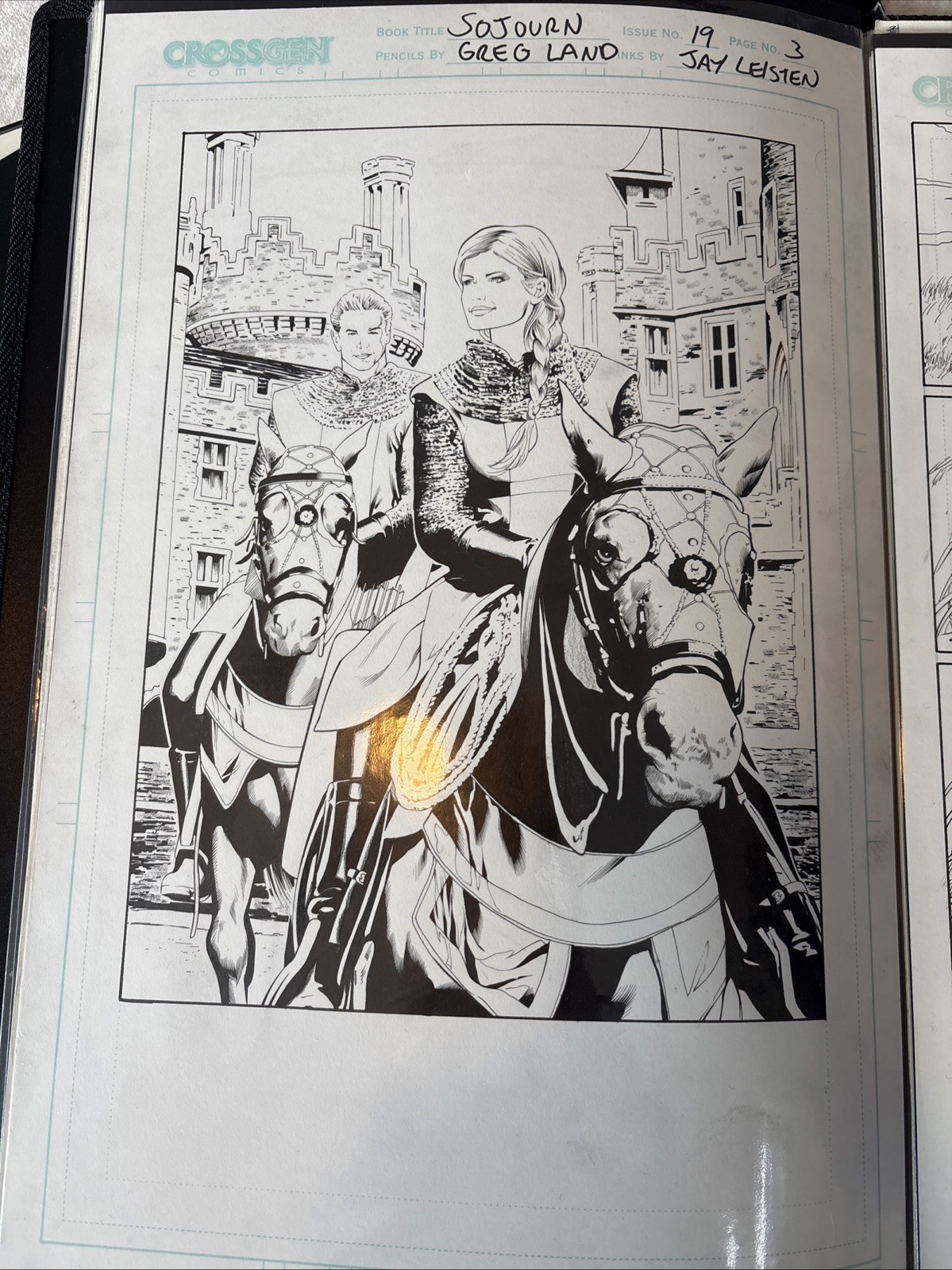 Sojourn # 19 Splash Page Greg Land Jay Leisten Original Art